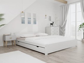 Posteľ IKAROS 180 x 200 cm, biela Rošt: Bez roštu, Matrac: Matrac COCO MAXI 20 cm