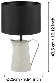 Eglo 43642 - Stolná lampa KENSAL 1xE27/40W/230V