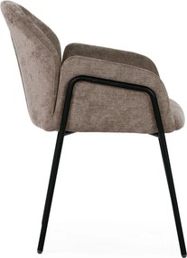 Broskyňové čalúnené jedálenské kreslá v súprave 2 ks Aslin – MOME