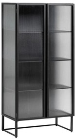 Čierna oceľová vitrína 70x143x41 cm Trixie – Kave Home