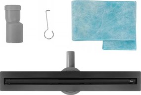 Odtokový žľab REA NEOX SLIM PRO 60 cm, čierny