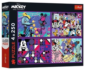 Trefl Puzzle 4x250 - Dobrodružstvo Mickey Mouse