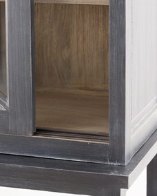 Kredenc Rimir 160 x 50 x 220 old black &amp; natural
