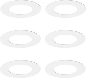 Sada 6 bielych dištančných krúžkov pre zapustené bodové svetlá 7,5 - 13 cm - Spacer