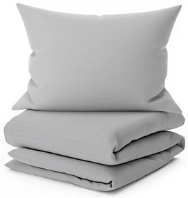 Bavlnené obliečky s krepovou úpravou LUXERA svetlo sivé hotelová kapsa II. akosť Rozmer obliečky: 70 x 90 cm | 140 x 200 cm