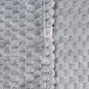 DEKA Z MIKROFLANELU CINDY6 70X160 CM STRIEBORNÁ