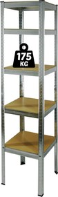 5-ÚROVŇOVÁ POLIČKOVÁ SKRÍŇ 180 x 40 x 40 CM NOSNOSŤ POLIČKY: 175 KG *9412