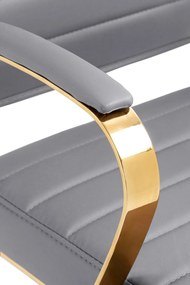 Design-Shop Kancelárska stolička Havanna - koženka - Sivá