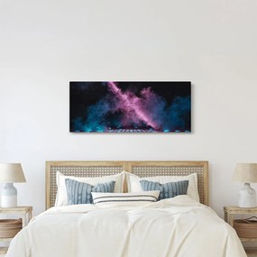 Obraz - Ružovo-modrý dym (120x50 cm)