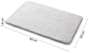GEDY 96FY508002 Fuzzy kúpeľňová predložka biela, 50 x 80 cm