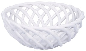 GREEN GATE Keramický košík White Medium