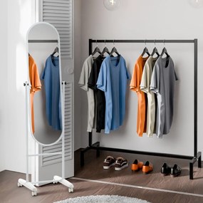 Stojace zrkadlo Nane Oval 317229 - 155x40x42 cm - Biela