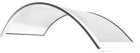 Vchodová strieška Rondo N 160 x 70 cm biela/čírá