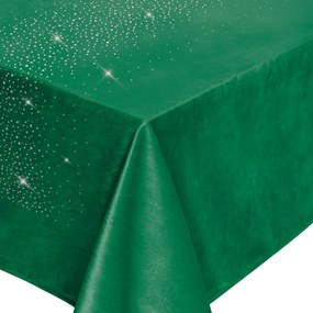 Velúrový obrus SHINY fľašovo zelený Rozmer: 140x220 cm