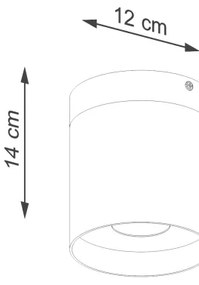 Sollux SL.1348 - Bodové svietidlo RIF 1xGU10/10W/230V pr. 12 cm biela