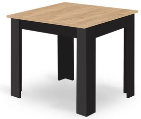Jedálenský stôl ARTISAN naturálny, so štyrmi stoličkami MARK čierne