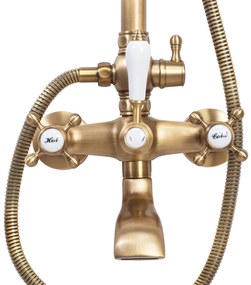Rea Bergamo, sprchový set v retro štýle, antická bronz, REA-P5002
