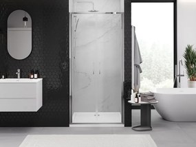 Mexen Exo, dvojkrídlové sprchové dvere 90x200 cm, 6mm číre sklo, chrómový profil, 814-090-000-01-00