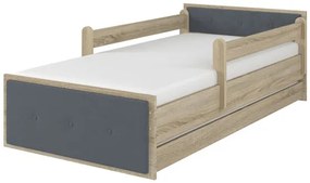 Raj posteli Detská čalúnená posteľ MAX  XXL " sivá " borovica nórska