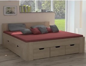 Posteľ Astral 160x200 cm, dub sonoma%