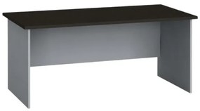 Kancelársky písací stôl PRIMO FLEXI, rovný 160 x 80 cm, sivá / wenge