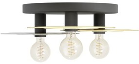 Eglo 44027 - Stropné svietidlo LINTMILL 3xE27/40W/230V zlatá/čierna