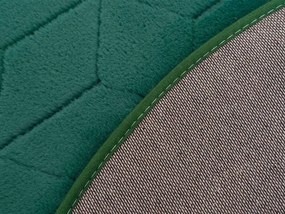 Okrúhly koberec 3D Rabbit v smaragdovej farbe – luxusný vlas Rozmer: 200 cm