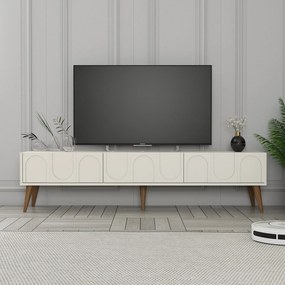TV skrinka Lyon 44 - Cream, Walnut