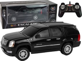 LEAN Toys Autíčko Cadillac Escalade R/C, čierne, svetlá, zvuk, mierka 1:16