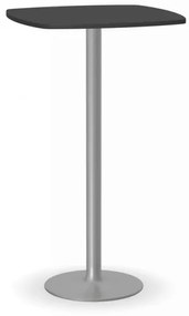 Stolík vysoký OLYMPO II, 660x660 mm, sivá konštrukcia, doska grafit