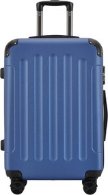 Stredný kufor so 4 kolieskami 65x44,5x27 cm, veľkosť M, modrá farba