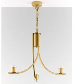 Jupiter 2093 - Luster na reťazi ARTHUR 3xE27/15W/230V modrá/zlatá