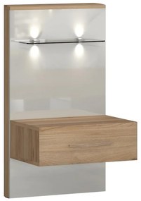 Nočný stolík Gala ns1-l/gl ľavá pacific walnut/beige