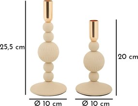 Kovové svietniky v súprave 2 ks Aster – Mauro Ferretti