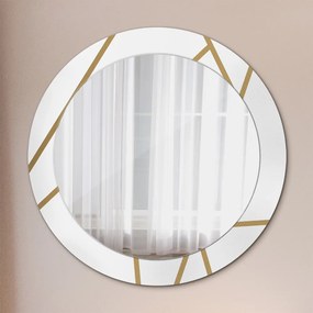 Okrúhle ozdobné zrkadlo na stenu Lineárne zloženie fi 70 cm