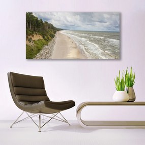 Obraz na akrylátovom skle Pláž more strom príroda 120x60 cm