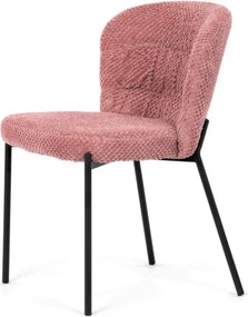 Jedálenská stolička bouclé, ružová CT-W1077 PINK2