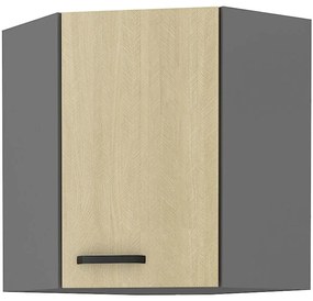 Skrinka do kuchyne SCANDI HERRINGBONE/ANTRACIT 60X60 GN-72 2F (45°)