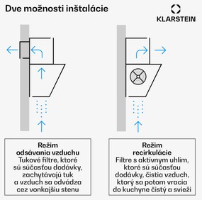 Klarstein BigBite šikmý digestor | režim odsávania vzduchu a recirkulácie | bezpečnostné sklo | 417 m³/h | 60 cm