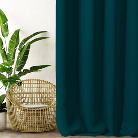 ZATEMŇOVACÍ ZÁVES NA KRÚŽKOCH PARISA 135X250 CM TMAVÁ TYRKYSOVÁ