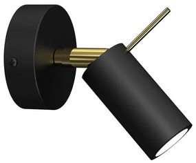Milagro Nástenné bodové svietidlo PRESTON 1xGU10/MR11/40W/230V čierna/zlatá MI1653