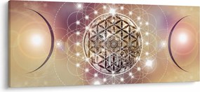 Obraz - Mandala s elementmi (120x50 cm)