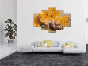 Obraz - Jesenné žalude (150x105 cm)