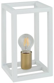 Sigma Stolná lampa VIGO 1xE27/60W/230V biela/zlatá SI0176