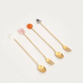 Súprava dezertných príborov DORELLE zlatá (4ks) 763311