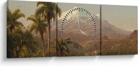 Obraz - Frederic Edwin Church, Tamaca Palms, reprodukcia (s hodinami) (90x30 cm)