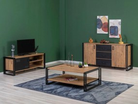 Súprava nábytku do obývacej izby Cosmopolitan 26 (borovica atlantic/čierna