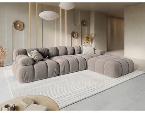 Svetlohnedá zamatová pohovka 282 cm Bellis – Micadoni