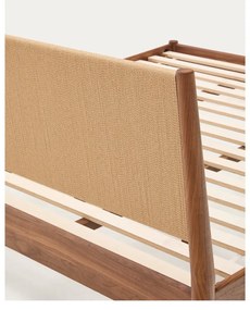 Tmavohnedá dvojlôžková posteľ s roštom 160x200 cm Elan – Kave Home