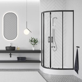 Laveo Desna, štvrťkruhová sprchová vanička 90x90x16 cm, biela, LAV-JBD_696Z